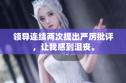 領(lǐng)導(dǎo)連續(xù)兩次提出嚴(yán)厲批評(píng)，讓我感到沮喪。