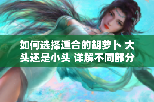 如何選擇適合的胡蘿卜 大頭還是小頭 詳解不同部分在烹飪和食用中的用途。
