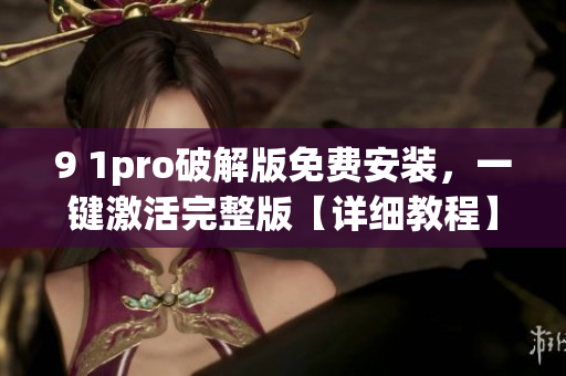 9 1pro破解版免費安裝，一鍵激活完整版【詳細(xì)教程】