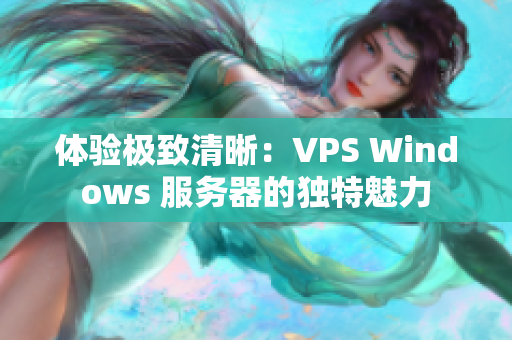 體驗極致清晰：VPS Windows 服務器的獨特魅力