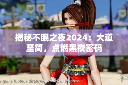 揭秘不眠之夜2024：大道至簡，點燃黑夜密碼