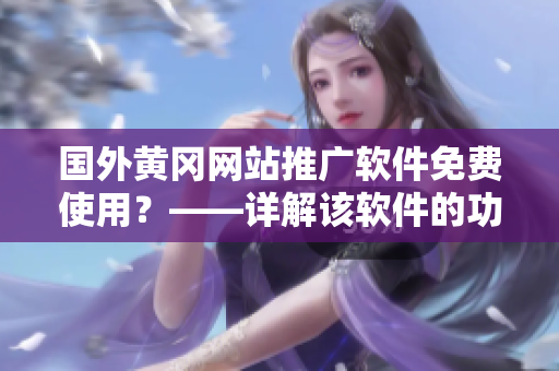 國外黃岡網(wǎng)站推廣軟件免費(fèi)使用？——詳解該軟件的功能和獲取方式