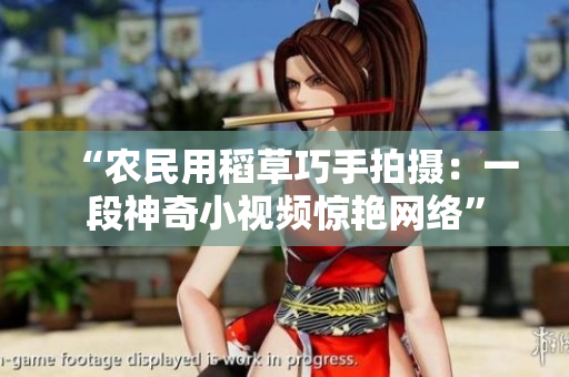“農民用稻草巧手拍攝：一段神奇小視頻驚艷網(wǎng)絡”