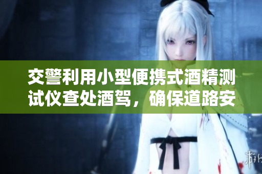 交警利用小型便攜式酒精測試儀查處酒駕，確保道路安全