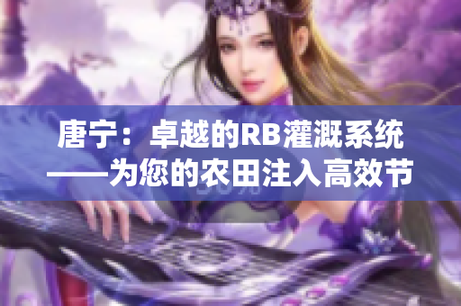 唐寧：卓越的RB灌溉系統(tǒng)——為您的農田注入高效節(jié)水的生命之水