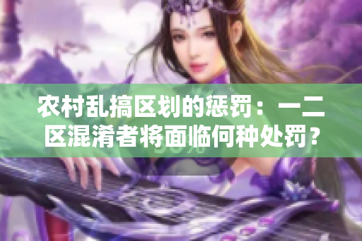 農村亂搞區(qū)劃的懲罰：一二區(qū)混淆者將面臨何種處罰？