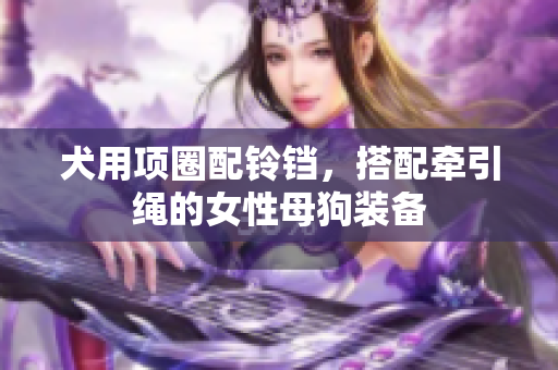 犬用項圈配鈴鐺，搭配牽引繩的女性母狗裝備