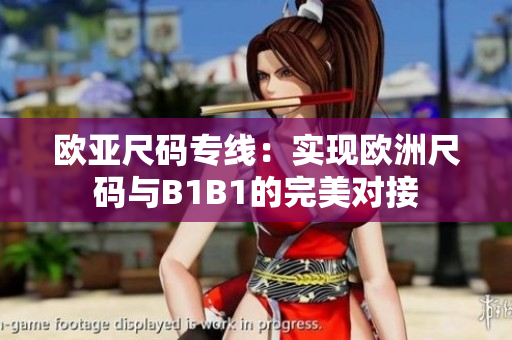 歐亞尺碼專線：實現歐洲尺碼與B1B1的完美對接