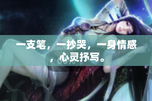 一支筆，一抄哭，一身情感，心靈抒寫。