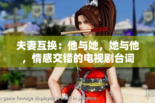 夫妻互換：他與她，她與他，情感交錯(cuò)的電視劇臺詞