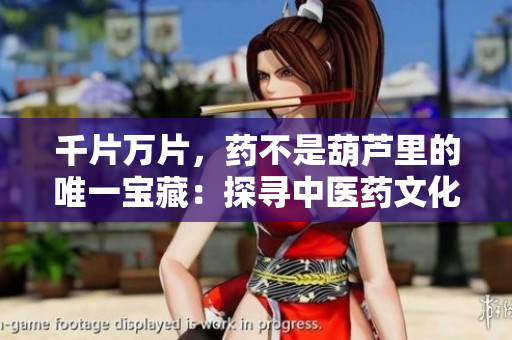千片萬片，藥不是葫蘆里的唯一寶藏：探尋中醫(yī)藥文化傳承與價值