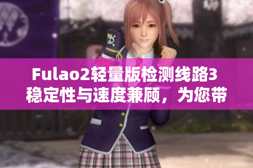 Fulao2輕量版檢測線路3 穩(wěn)定性與速度兼顧，為您帶來更順暢的體驗