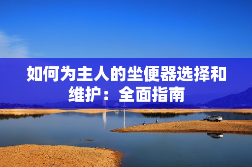 如何為主人的坐便器選擇和維護：全面指南