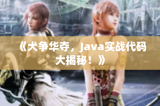 《犬爭華奪，Java實(shí)戰(zhàn)代碼大揭秘！》