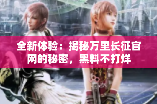 全新體驗：揭秘萬里長征官網(wǎng)的秘密，黑料不打烊