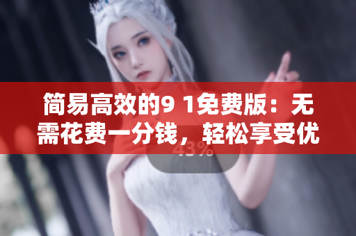 簡易高效的9 1免費(fèi)版：無需花費(fèi)一分錢，輕松享受優(yōu)質(zhì)功能