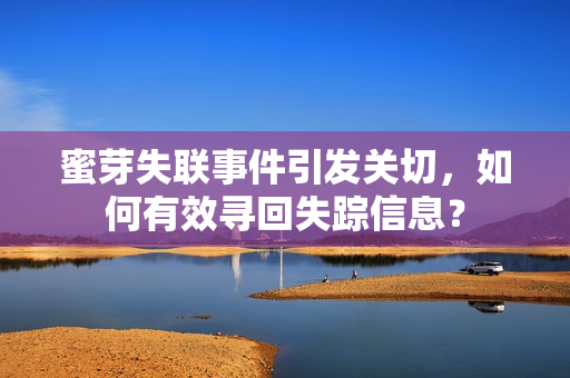 蜜芽失聯(lián)事件引發(fā)關(guān)切，如何有效尋回失蹤信息？
