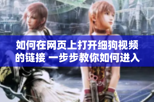 如何在網(wǎng)頁(yè)上打開(kāi)細(xì)狗視頻的鏈接 一步步教你如何進(jìn)入細(xì)狗視頻網(wǎng)頁(yè)版