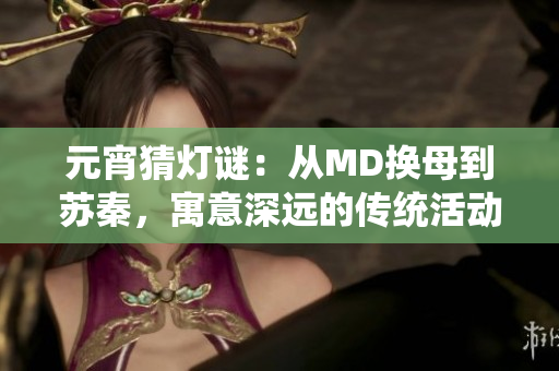元宵猜燈謎：從MD換母到蘇秦，寓意深遠的傳統(tǒng)活動