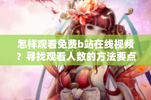 怎樣觀看免費(fèi)b站在線視頻？尋找觀看人數(shù)的方法要點(diǎn)解析, 詳細(xì)指南如下