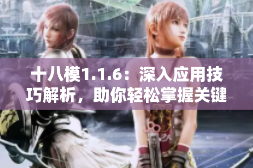 十八模1.1.6：深入應用技巧解析，助你輕松掌握關(guān)鍵要點