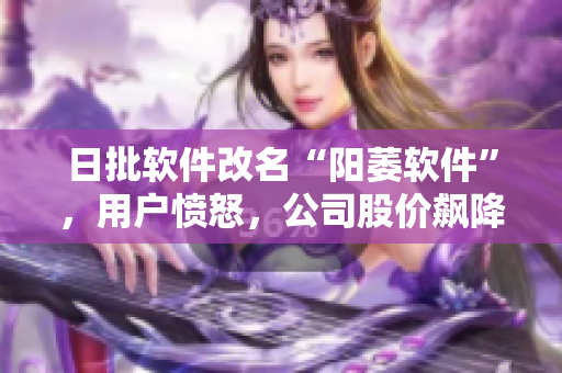 日批軟件改名“陽(yáng)萎軟件”，用戶(hù)憤怒，公司股價(jià)飆降