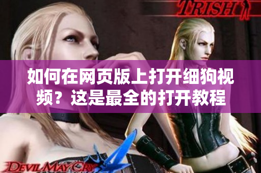 如何在網(wǎng)頁版上打開細(xì)狗視頻？這是最全的打開教程