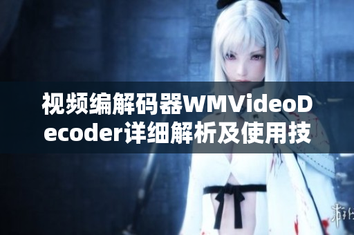 視頻編解碼器WMVideoDecoder詳細解析及使用技巧。